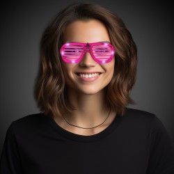 Pink LED Slotted Glasses 