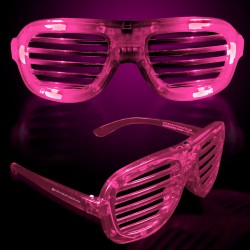 Pink LED Slotted Glasses 