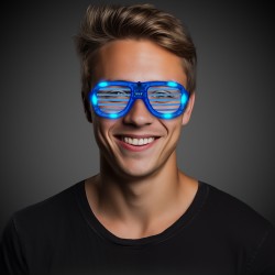 Blue LED Slotted Glasses 