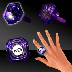 Purple Light Up Diamond Rings