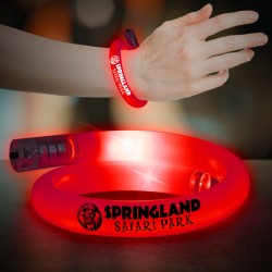 Red Flashing Coil Tube Bracelet 