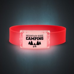 Red LED Silicone Wristbands 