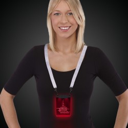 Red Sound-Activated LED Badge
