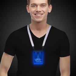 Blue Sound-Activated LED Badge