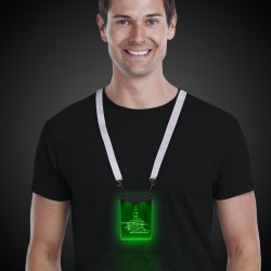 Green Sound-Activated LED Badge