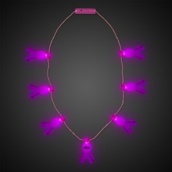 Pink Ribbon LED Necklace