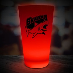 Red LED Pint Glass