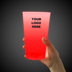 Red LED Pint Glass