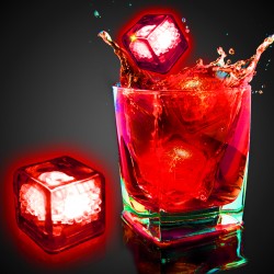 Blank Red Liquid Activated Light Up Ice Cubes