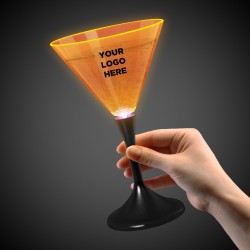 Orange Neon LED Martini Glasses 