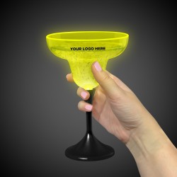 Yellow Neon LED Margarita Glasses 