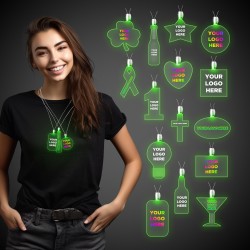 Green Light Up Pendant Necklaces