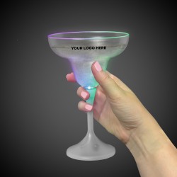 LED Margarita w/ White Stem & Frosted Top