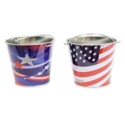 Patriotic Metal Mini  Buckets 