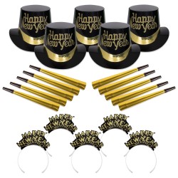 Tiffany Black & Gold new Year's Party Kit For 10