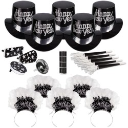 Grand Silver New Year's Eve Party Kit for 50 People 