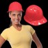 Red Plastic Construction Hat 