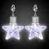 JLR062: White LED Star Earrings