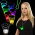 Clear Plastic 2 Ounce Shot Glass Medallion with Multi Color LEDs