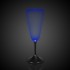 One glass, blue color mode, blank, on