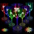 Light Up Wine Glass with White Steam and Clear Base 