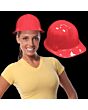 Red Plastic Construction Hat 