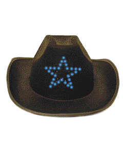 Flashing Star LED Cowboy Hat