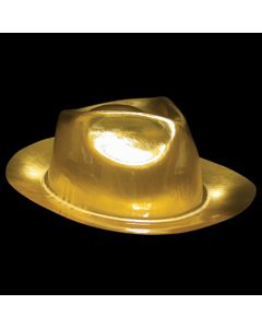 Gold Plastic Fedoras