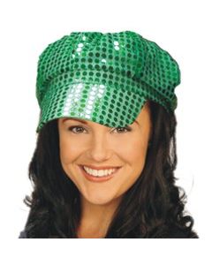 Green Sequin Newsboy Cap
