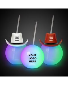 20oz Multicolor LED Ball Tumbler with Straw