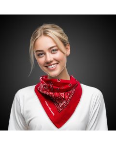 Red 22" x 22" Cotton Paisley Bandanas