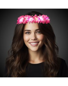 LED Pink Flowers Halo Headband