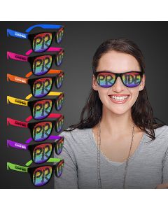 Rainbow Pride Neon Billboard Sunglasses