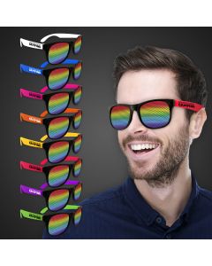 Rainbow Neon Billboard Sunglasses