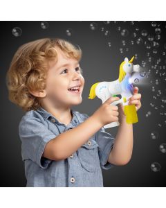 Magical White Unicorn LED Bubble Gun