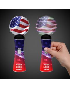 Patriotic LED 9" Coin Spinner Wand