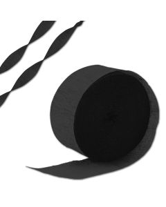 Black Crepe Paper Streamer