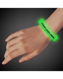 Green Deluxe Triple Wide 9 Inch Glow Bracelet