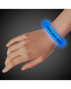 Blue Deluxe Triple Wide 9 Inch Glow Bracelet