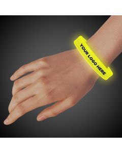 Yellow Deluxe Triple Wide 9 Inch Glow Bracelet