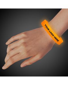 Orange Deluxe Triple Wide 9 Inch Glow Bracelet