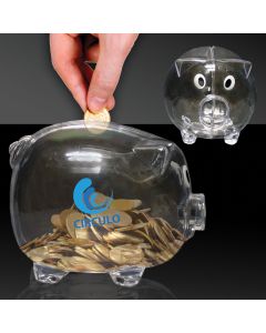 Clear Plastic Piggy Bank