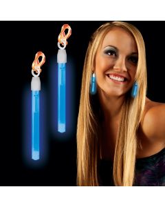 Blue Glow Clip On Earrings