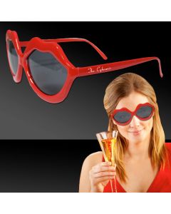 Red Plastic Lip Sunglasses