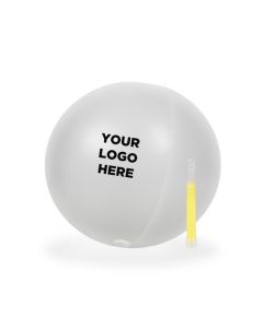 12 Inch Inflatable Beach Balls with 1 - 6 Inch GREEN Glow Stick