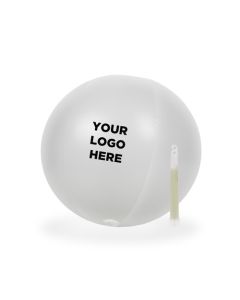 12 Inch Inflatable Beach Balls with 1 - 6 Inch BLUE Glow Stick