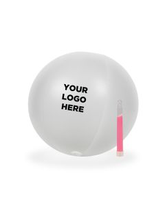 12 Inch Inflatable Beach Balls with 1 - 6 Inch PURPLE Glow Stick