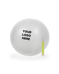 12 Inch Inflatable Beach Balls with 1 - 6 Inch AQUA Glow Stick