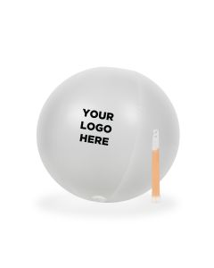 12 Inch Inflatable Beach Balls with 1 - 6 Inch WHITE Glow Stick