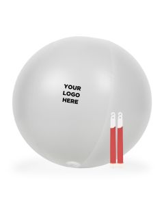 24 Inch Inflatable Beach Ball with 2 - 6 Inch RED Glow Sticks